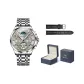 Steel Band True Gray[Includes: Exclusive Box+Leather Strap]
