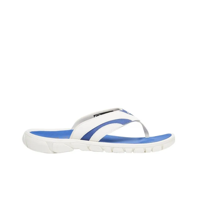 Oakley Quiet Flip Flops Unisex White Blue-1