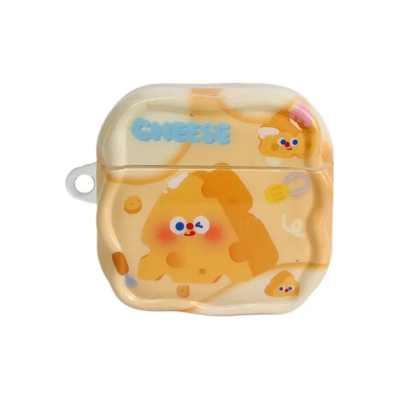 Sopi Compatible With Apple AirPods 4/2/3/4th Generation/AirPods Pro/Pro 2nd Generation TPU Cheese Charm Headphone Cases-2