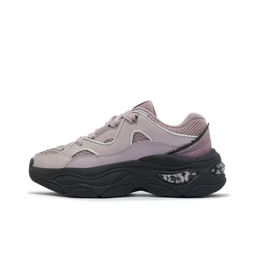 361° Anti Slip Wear Resistant Low Top Chunky Sneakers Women's Lilac Gray Purple
