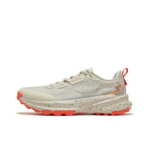 361° Anti Slip And Wear Resistant Breathable Low Top Running Shoes Men's Gray Orange