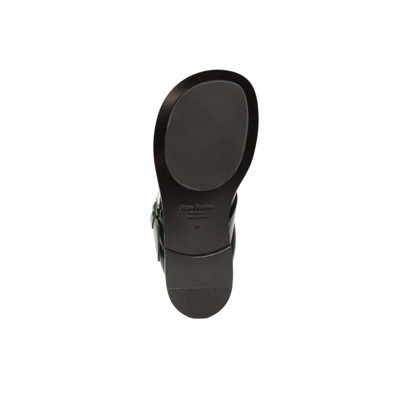 Acne Studios Closed Toe Slippers 2cm Women's Green-3