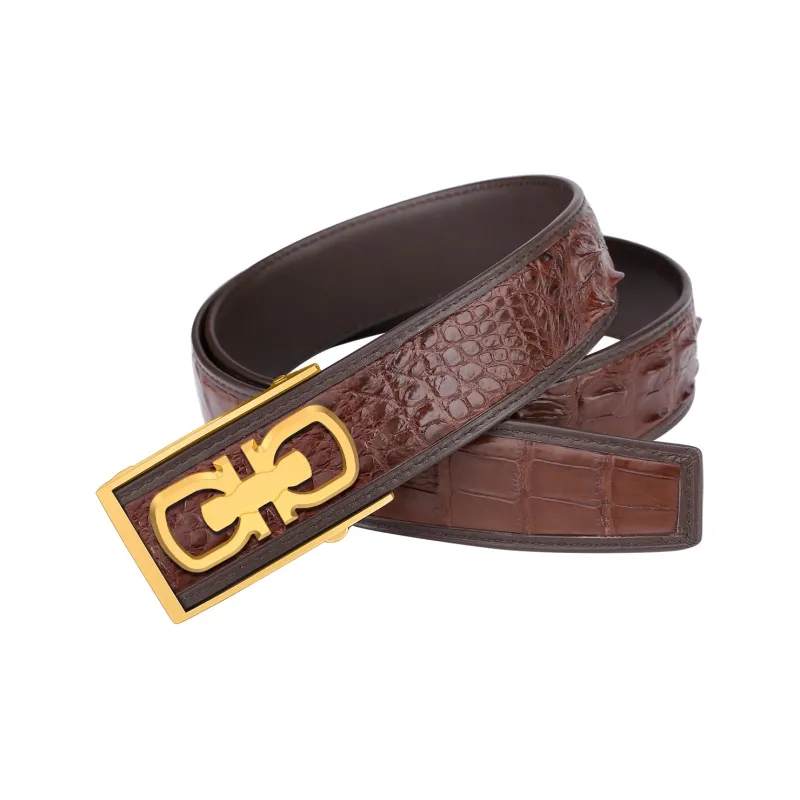CATELLES Patchwork Free Crocodile Leather Leather Belts Men's 3.8cm-8