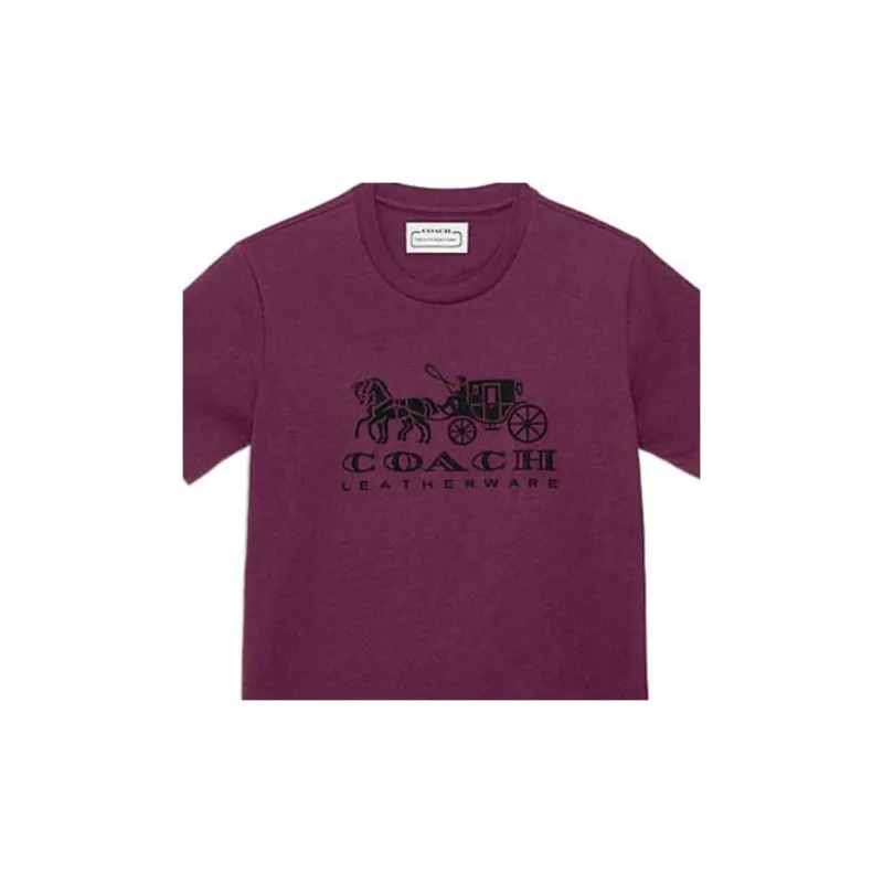 COACH T Shirt Women's Deep Berry-4