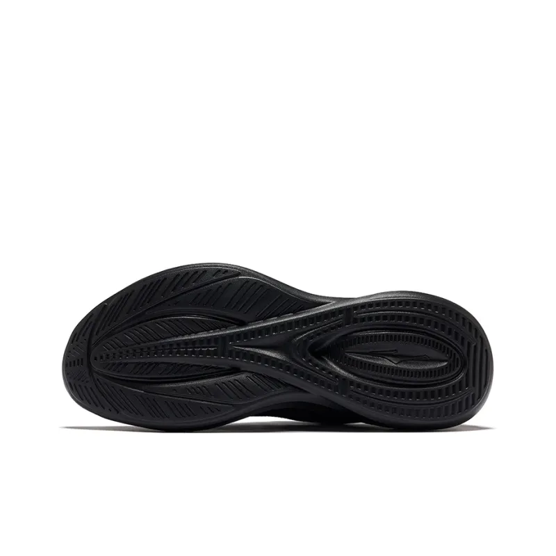 Erke Cushioning Breathable Lightweight Low-Top Training Running Shoes Men's Jet Black-4