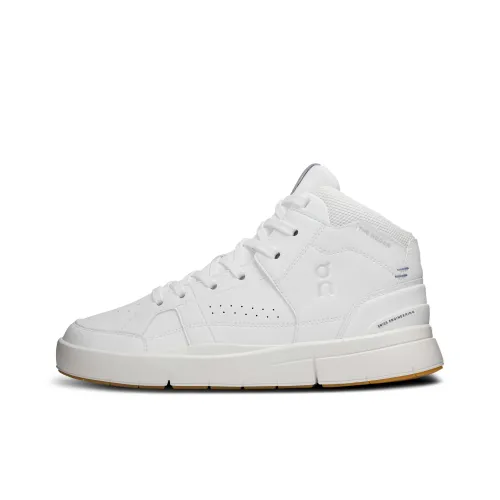 On Mid-Top Skateboard Shoes Women's White