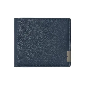 Burberry Calfskin Wallet Men's Lake Blue
