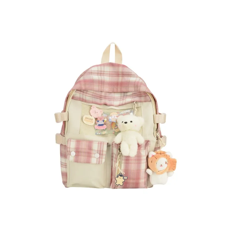 URBAN FOREST Canvas Backpack Regular Women's Black/Purple/Blue/Pink-13