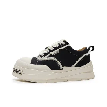 ESTEE GEEA Coverage Anti Slip And Wear Resistant Lightweight Height Increasing Low Top Skateboard Shoes Unisex Black