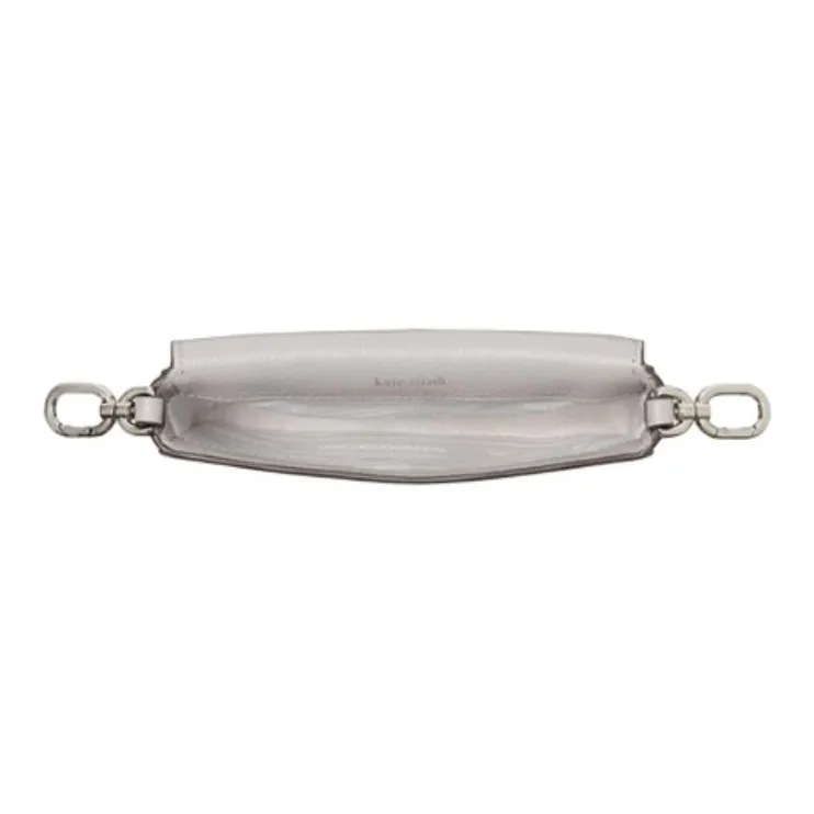 Kate Spade Cow Leather Shoulder Bag, Crossbody Bag Medium Size Women's Rain Cloud Gray-5
