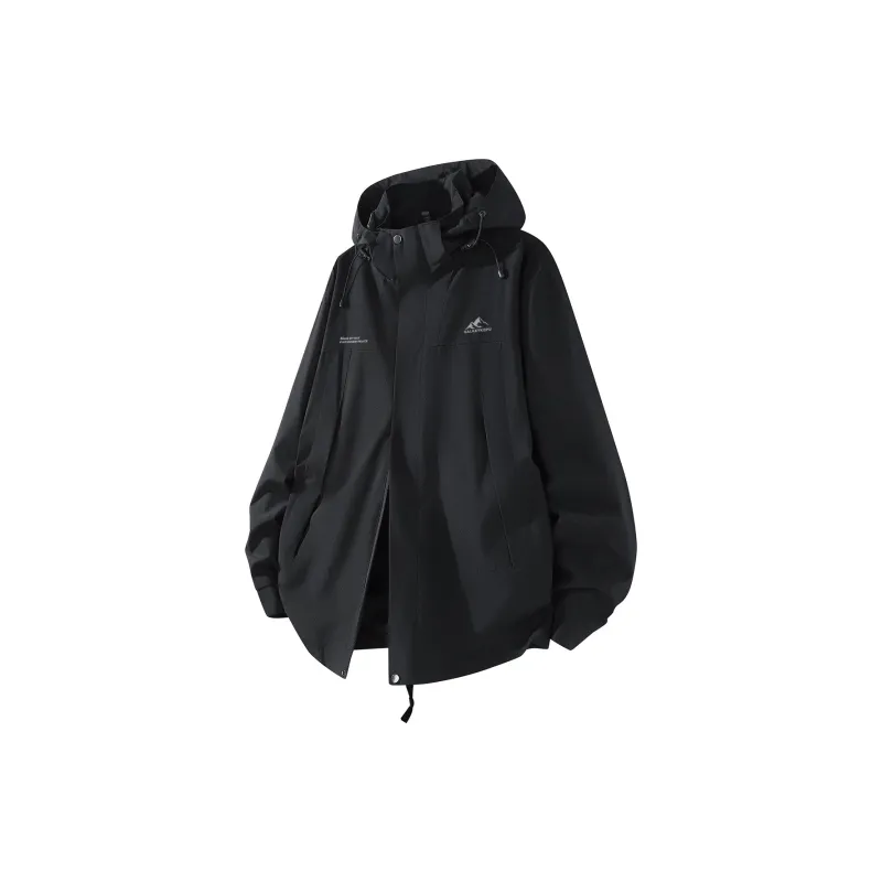 Kepu Keep Warm From The Wind Windbreaker Jacket Unisex Black-0