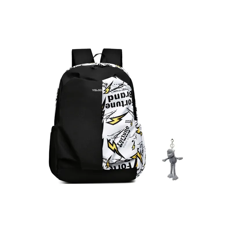 Yalu Polyester Backpack Laptop Backpack Regular Unisex White/Red/Green/Blue-12