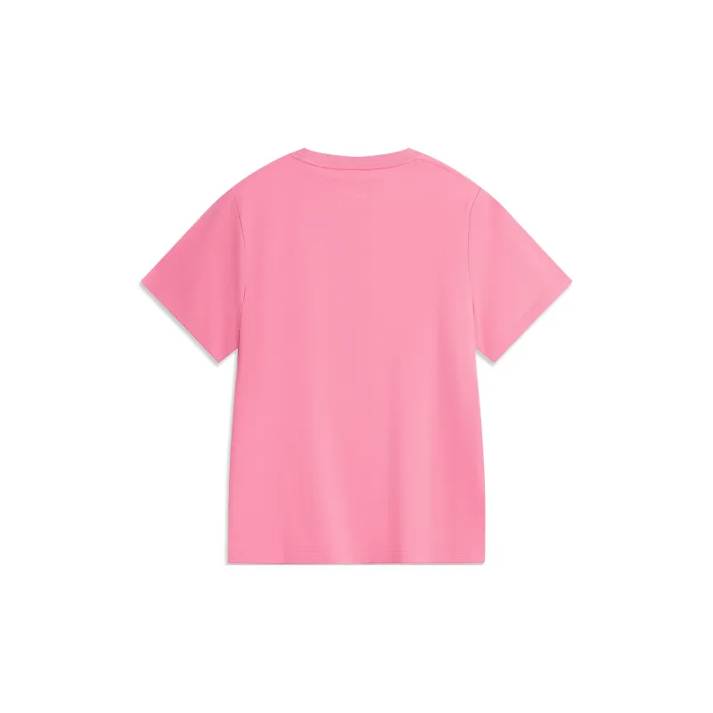 LiNing Sports Life Collection T Shirt Women's Morning Light Pink-1