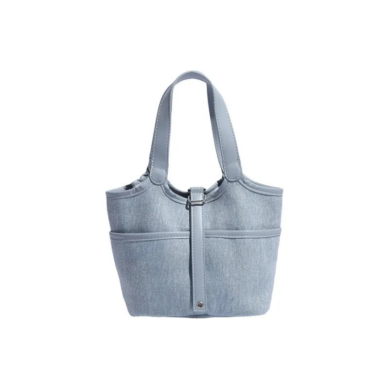 BLAKE FLEETO Denim Bucket Bags Handbags Regular Women's Denim Blue-1