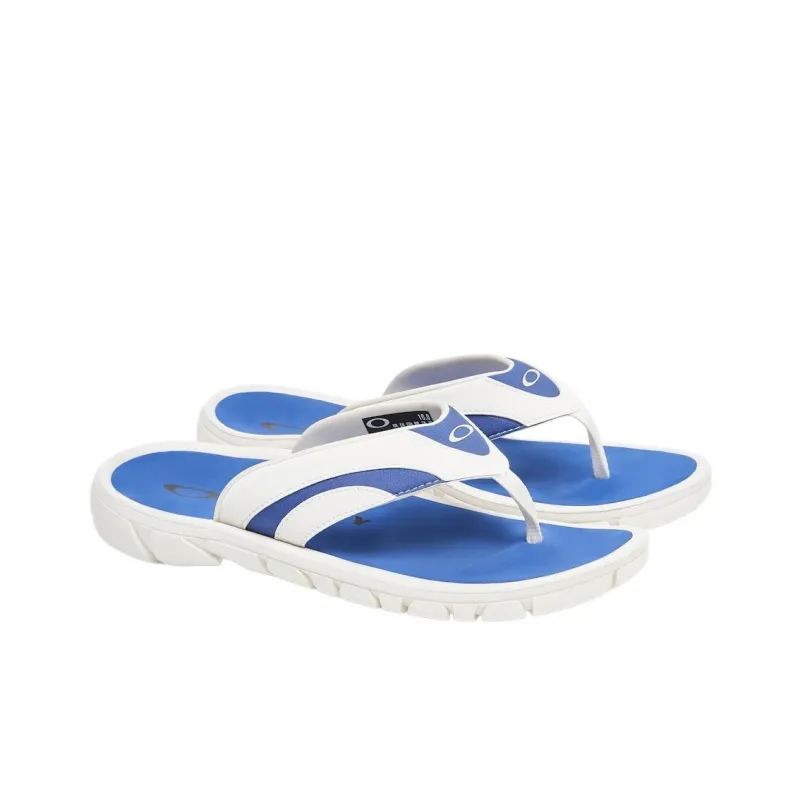 Oakley Quiet Flip Flops Unisex White Blue-2