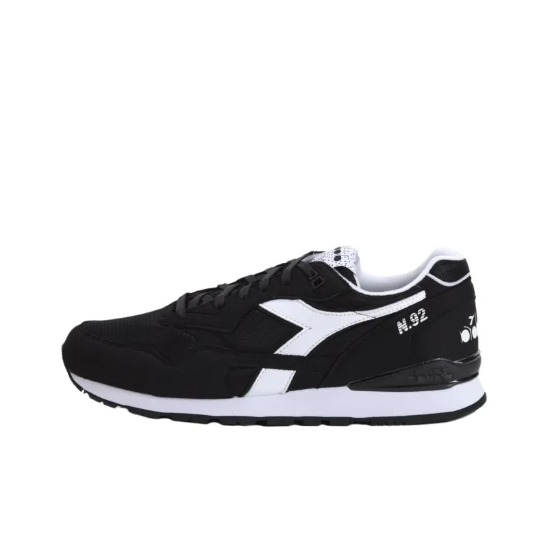 Diadora N.92 Anti-Slip Wear-Resistant Low-Top Casual Shoes Men's Black-0