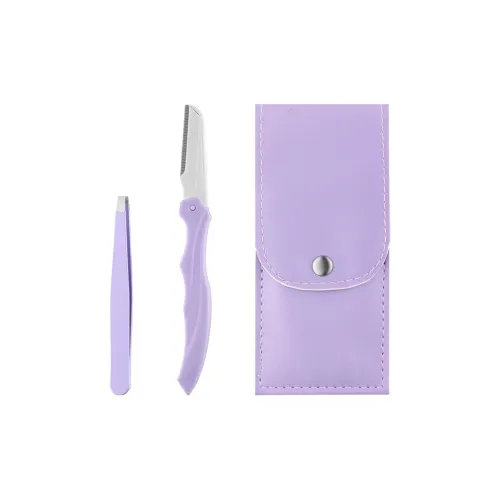 JINGLINGLONG Foldable Eyebrow Razor Set 3 Pcs-Eyebrow Razor Tweezers And Brow Clip Thickened
