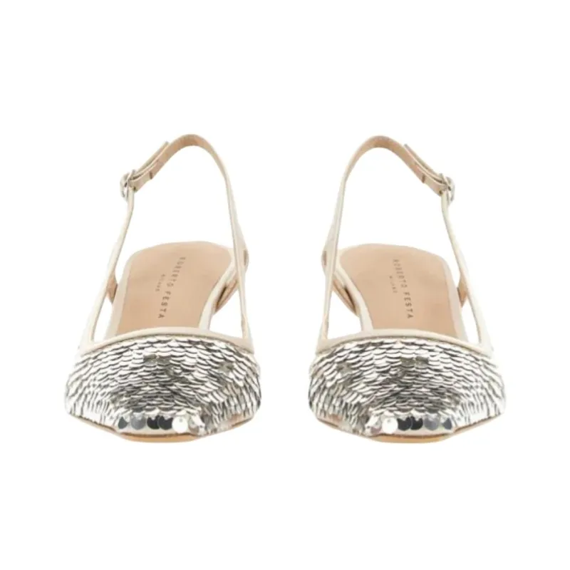 Roberto Festa Slim Heel High Heels Women's Silver-3