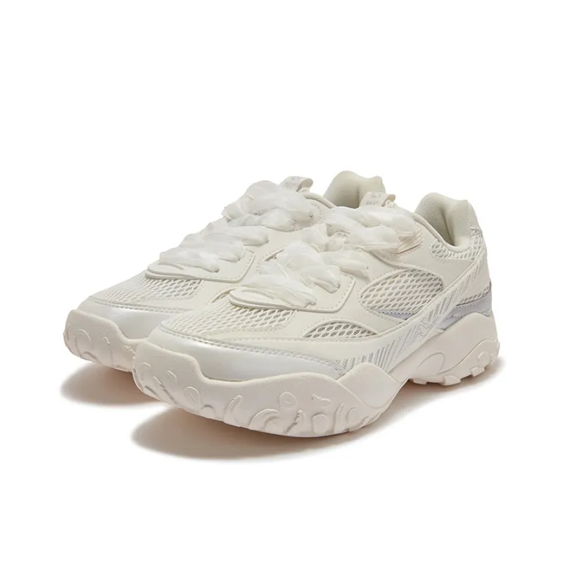 361° Anti Slip Wear Resistant Low Top Casual Shoes Women's Feather White-2