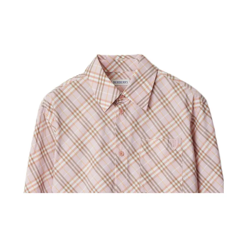 Burberry Logo Embroidered Checkered Shirt-5