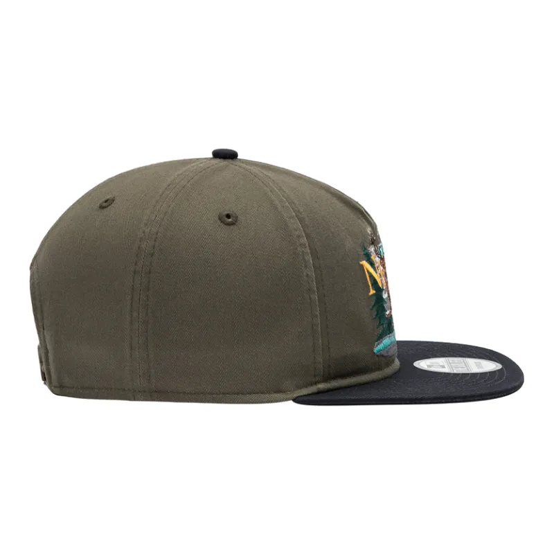 New Era Cotton Baseball Caps Unisex Olive Green-3