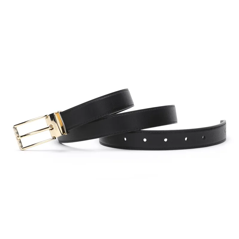 Satchi Cow Leather Leather Belts Women's Black/Earth Yellow Width: 2.4cm-2