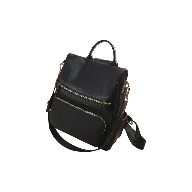 Old Man's Head Fabric Backpack Regular Women's Black-1