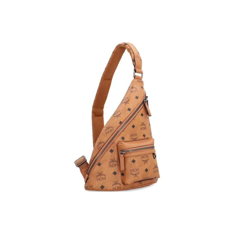 MCM Aren Visetos Canvas Shoulder Bag Crossbody Bag Mini Women's Cognac Brandy-1
