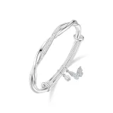 Butterfly Mobius Bangle (999 Fine Silver)