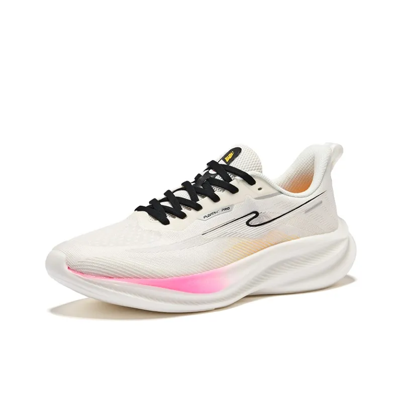 Erke Cushioning Breathable Lightweight Low-Top Training Running Shoes Men's White Orange-2