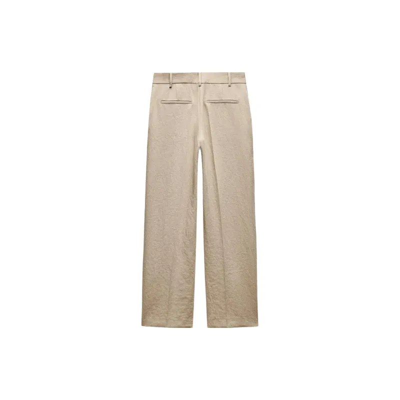 ZARA Casual Pants Women's Tan-1