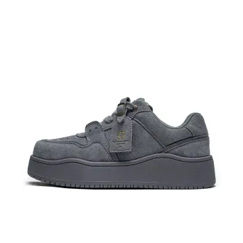ESTEE GEEA Coverage Anti Slip Wear Resistant Breathable Height Increasing Low Top Skateboard Shoes Unisex Gray