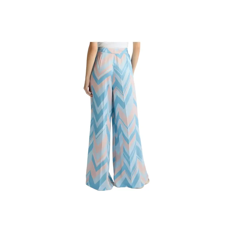 LIU·JO Chevron Print Palazzo Trousers-2