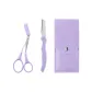 Brow Comb+Eyebrow Razor+Leather Case: 1 Set