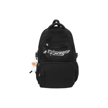 PAIBLOKS Nylon Backpack Unisex Black/White/Blue/Red