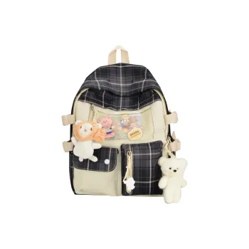 URBAN FOREST Canvas Backpack Regular Women's Black/Purple/Blue/Pink