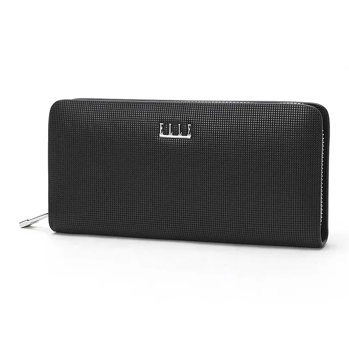 ELLE HOMME Cow Leather Handheld Bag Clutch Regular Men's Black-1