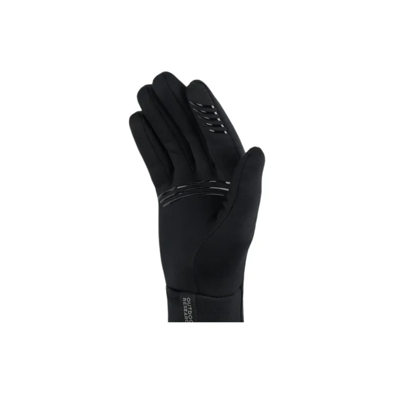 Outdoor Research Polyester Elastane Nylon Silicone Stretch Wool Brushed Gloves Men's Black-1