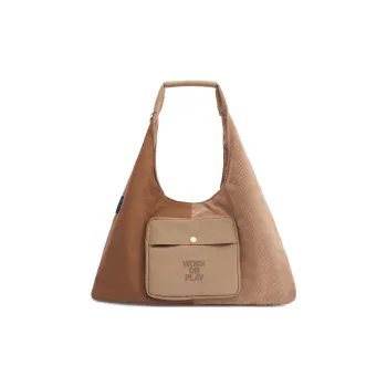 Lee Fabric Shoulder Bag Large Size Women's Sand Stone