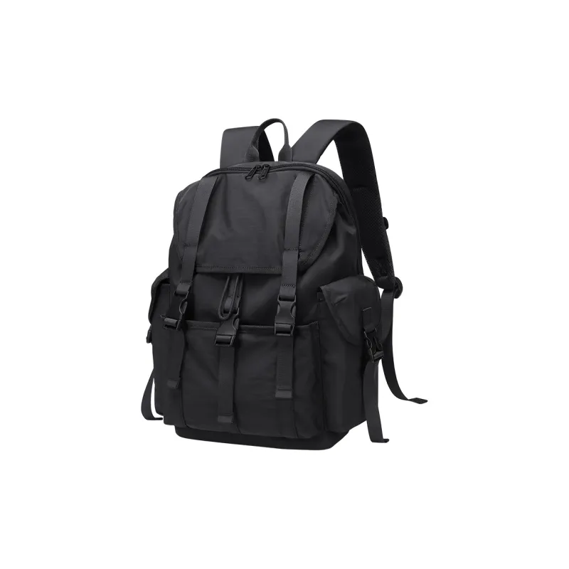 V.NINE Fabric Backpack Regular Unisex Khaki/Obsidian Black-6