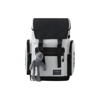 BUBM Canvas Backpack Unisex Black/Gray
