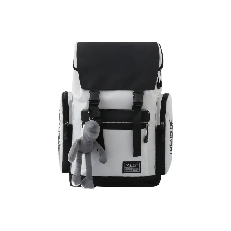 BUBM Canvas Backpack Unisex Black/Gray-0