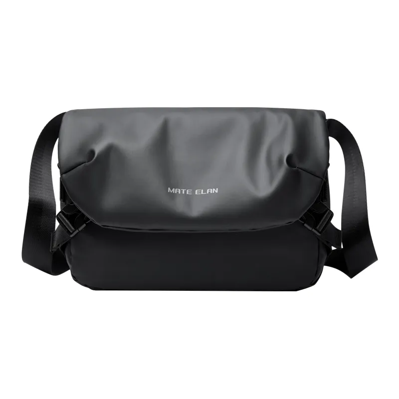 MOYYI PVC Messenger Bag, Shoulder Bag, Crossbody Bag Tubas Unisex Black-12