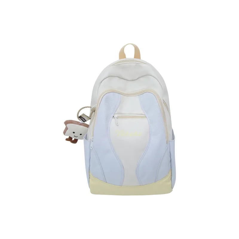 URBAN FOREST Nylon Backpack Regular Unisex Black/Pink/Yellow/Light Blue-9