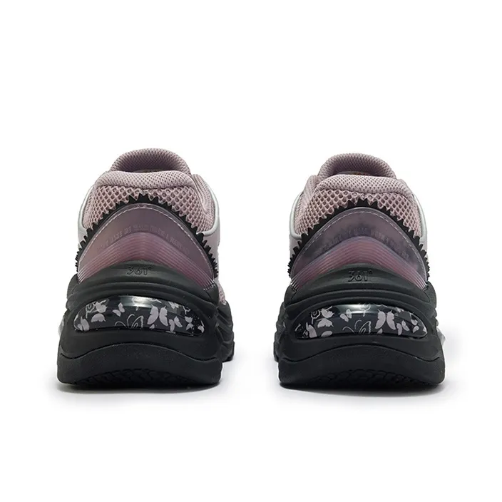 361° Anti Slip Wear Resistant Low Top Chunky Sneakers Women's Lilac Gray Purple-3