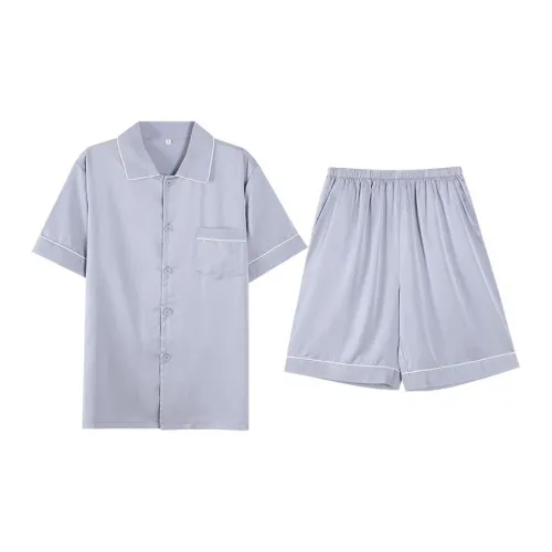 XISHE Pajama Set Men's Light Gray