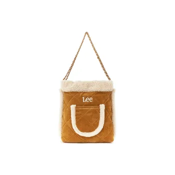Lee Fabric Chain Bag, Hobo Bag, Shoulder Bag Large Size Women's Coffee