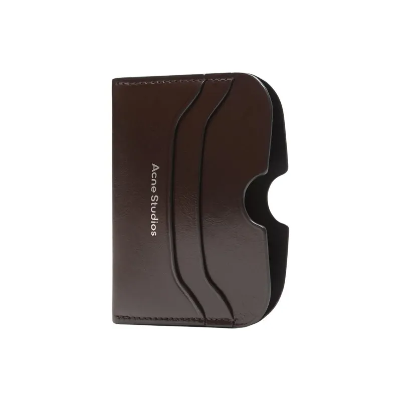 Acne Studios Calfskin Card Holder Women's Chocolate Brown-1
