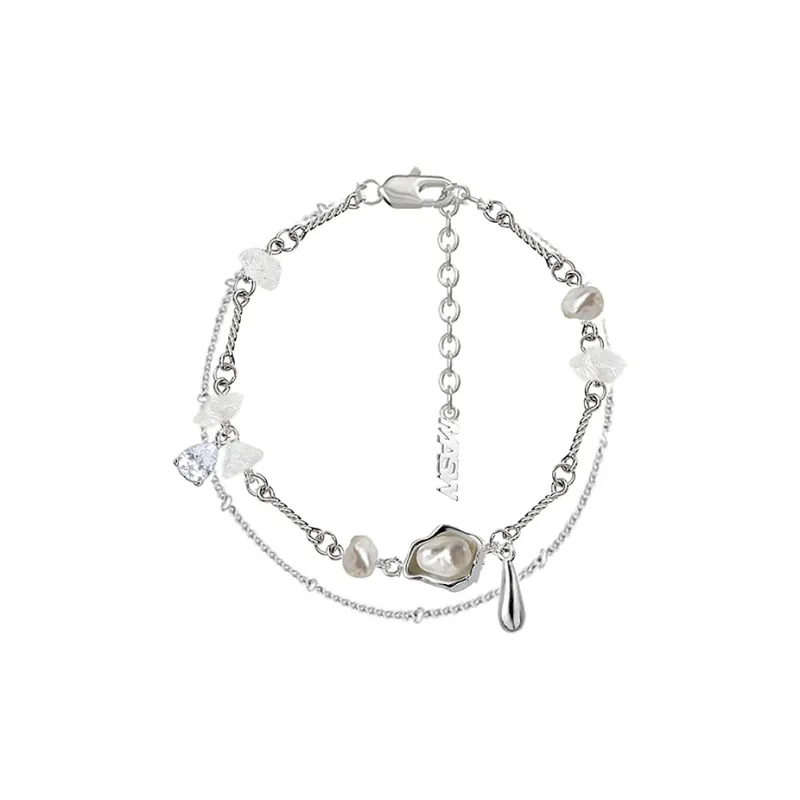 Masw Original Design Minimalist Style Cool Premium Pearl Jewelry Bracelet Unisex-0