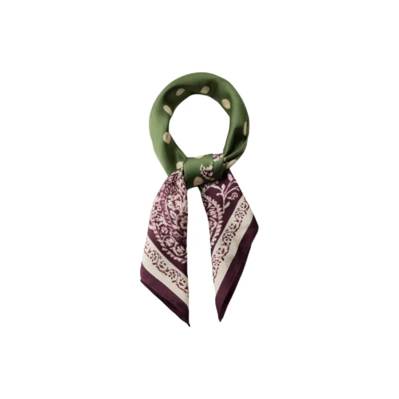 ZARA Viscose Knit Scarves Women's Purple-1
